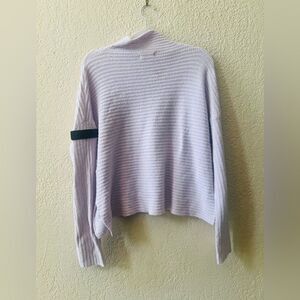 Carve Designs Livia Sweater Sz Medium Lilac Slouchy Fit High Neck Boucle  NWT